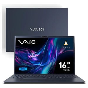 Notebook Vaio Fe 16 Intel Core I5-1334u Linux, 32gb Ram 512gb Ssd Tela 16 Ips Wuxga Antireflexo – Cinza Grafite – Vjfe62f11x-b0111h – Permite Upgrade De Memória Ram E Ssd Cinza-escuro