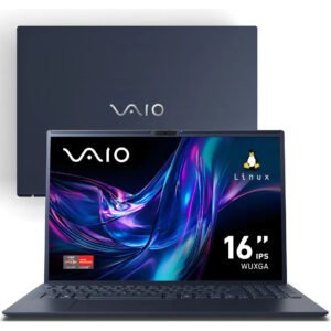 Notebook Vaio FE16 AMD Ryzen 7 5825U Linux 8GB RAM 512GB SSD Wi-Fi 6 Tela 16 IPS WUXGA Antirreflexo Cinza Grafite