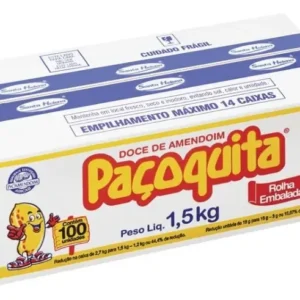 Paçoca Paçoquita Rolha Embrulhada 100 unidades Santa Helena Amendoim