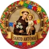 Painel Redondo Festa Decoração Sublimado Santos Junino 1,50 Santo Antônio
