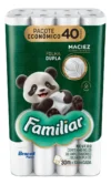 Papel Higiênico Familiar Folha Dupla 40 Rolos com extrato de algodão