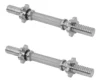 Par Barras Maciças 40cm Com Rosca Rápida Halter Musculação Odin Fit