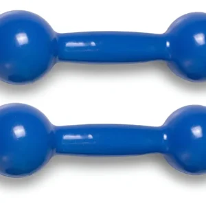 Par Halter Bola 2kg Evolution Sports Azul Borracha Exercício Casa