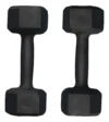 Par Halter Pintado 4kg Musculação Exercício Peso Sextavado FUNDFLASH Preto