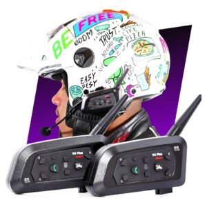 Intercomunicador V6 Plus Capacete Comunicador Bluetooth Moto Kit
