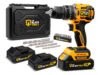Parafusadeira Furadeira De Impacto Profissional Sem Fio 2 Baterias 21v Com Maleta Tb-21yx The Black Tools Amarelo E Preto 127/220v 60hz