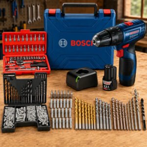 Parafusadeira Furadeira Impacto 12v 3/8 10mm Com 346 Peças
