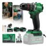Parafusadeira Furadeira Impacto Brushless Ryoku 2 Baterias Verde