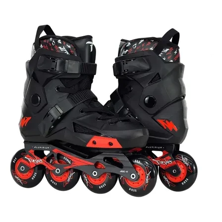 Patins Traxart Freestyle Revolt Preto Abec-9 Frete Grátis Patins Traxart Freestyle Revolt Preto Abec-9