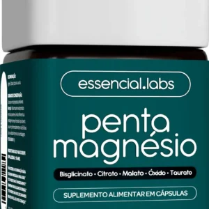 Penta Magnésio Essencial Labs pote com 60 cápsulas