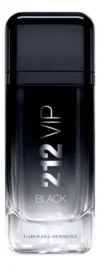 Frasco preto com degradê do perfume masculino Carolina Herrera 212 VIP Black 200 ml