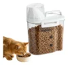 Pote Hermético 1L Transparente para Ração de Cachorro e Gato com Tampa Dosador e Colher