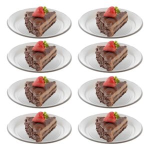 Pacote de Pratos Descartáveis Plástico Brancos 15cm P/ Bolo Kero Copo com 500 unidades em oferta, ideal para festas