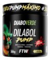 Pré Treino Dilabol Pump Diabo Verde Sem Cafeína Pote 300g Sabor Frutas Amarelas – Ftw