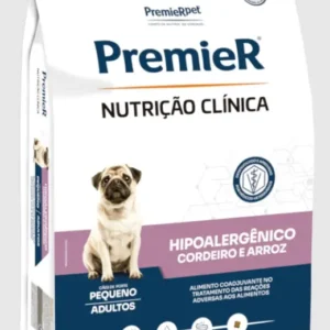 Premier Nutrição Clínica Hipoalergênico Para Cães Adultos Porte Pequeno Sabor Cordeiro e Arroz 10,1kg