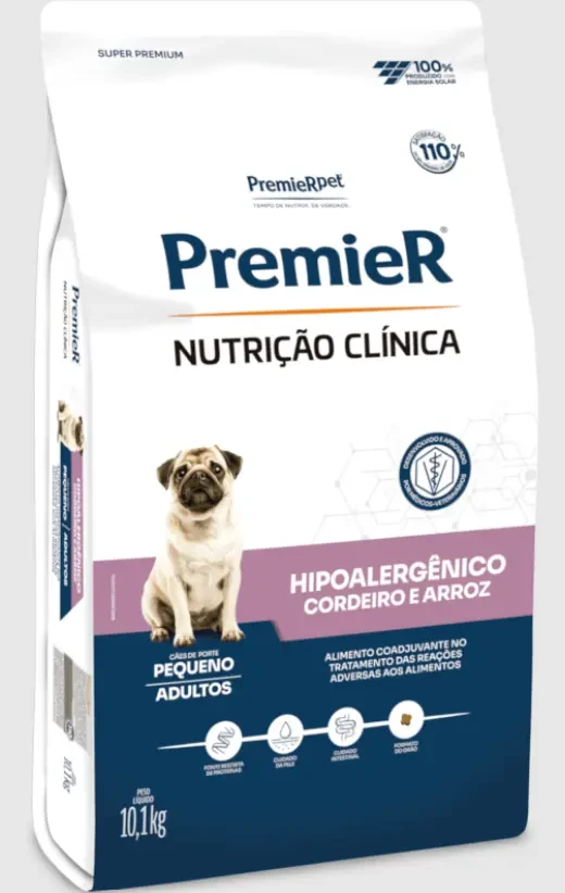 Premier Nutrição Clínica Hipoalergênico Para Cães Adultos Porte Pequeno Sabor Cordeiro e Arroz 10,1kg Premier Nutrição Clínica Hipoalergênico Para Cães Adultos Porte Pequeno Sabor Cordeiro e Arroz 10,1kg