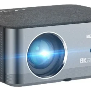 Projetor Bettdow AC1041 Full HD 1080p 15000lm com Wi-Fi e Bluetooth Cinza Escuro Ligado em Ambiente Escuro