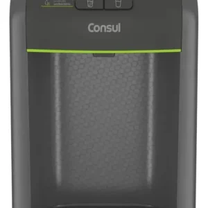 Homem bebendo água fresca do Purificador de Água Consul Cinza Refrigerado CPB34AF na cozinha