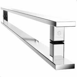 Puxador Inox 1 Metro Para Porta De Madeira, Vidro, De Correr, Pivotante, Alta Resistência – Uso Interno E Externo – Entre Furos De 90 Cm Cromoshop Home And Decor