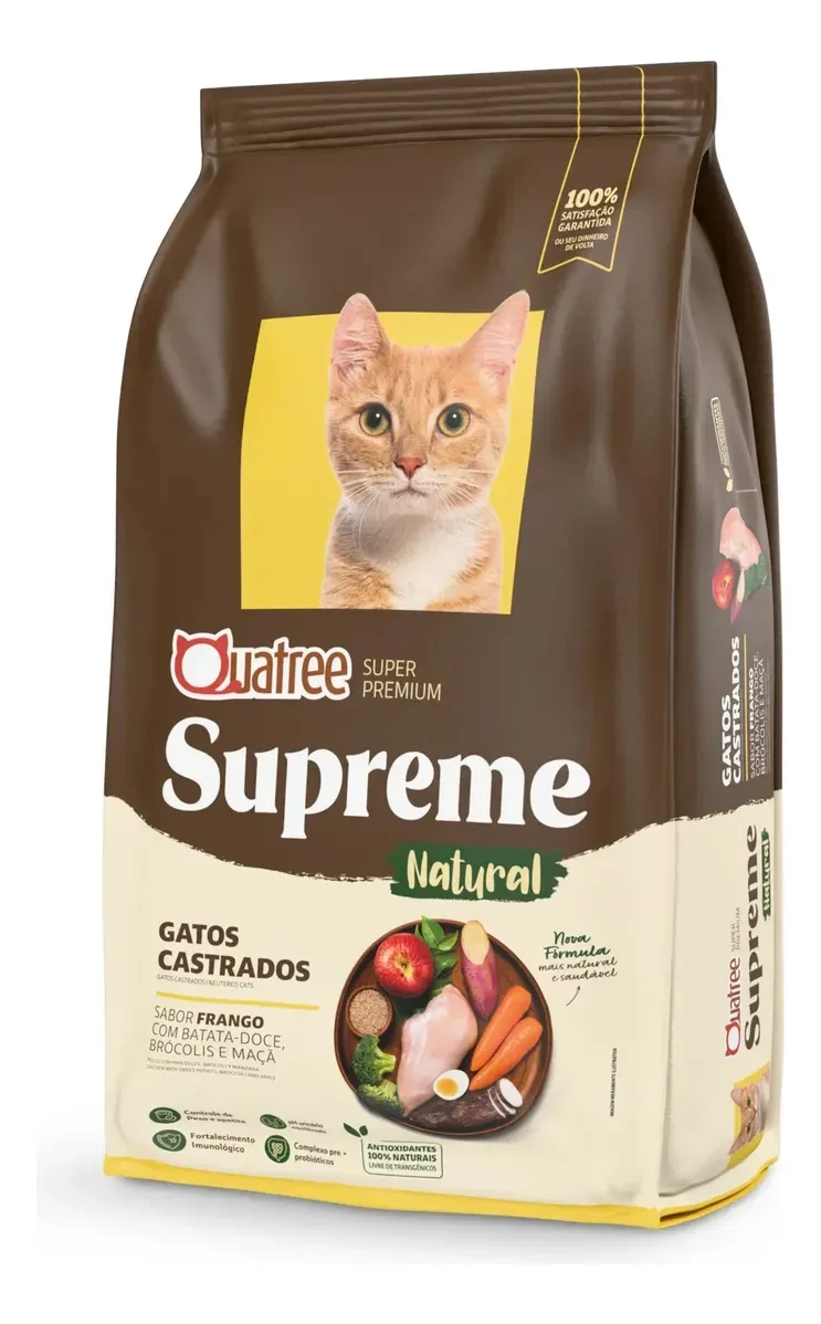 Ração Quatree Supreme Gatos Castrados Frango 10.1kg Ração Quatree Supreme Gatos Castrados Frango 10.1kg