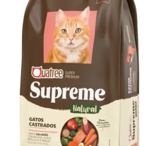 Ração Seca Quatree Supreme Gatos Adultos Castrados Salmão Batata 10kg