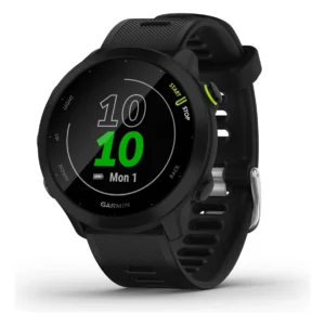 Relógio Garmin Forerunner 55 Monitor Cardíaco GPS 42mm Black Mesh Preto para corrida