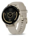 Relógio Garmin Venu 3S Cinza Dourado Bege Mesh Cinza