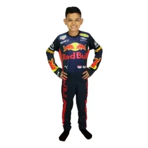 Macacão Piloto de Fórmula 1 Infantil Longa Red Bull para crianças