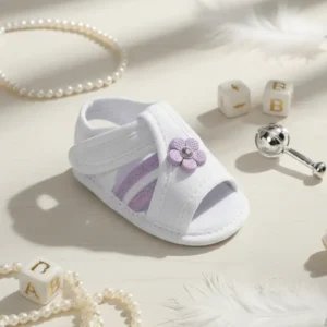 Sandália Infantil Bebê Menina Com Flor Macia Leve Verão HB Moda Kids