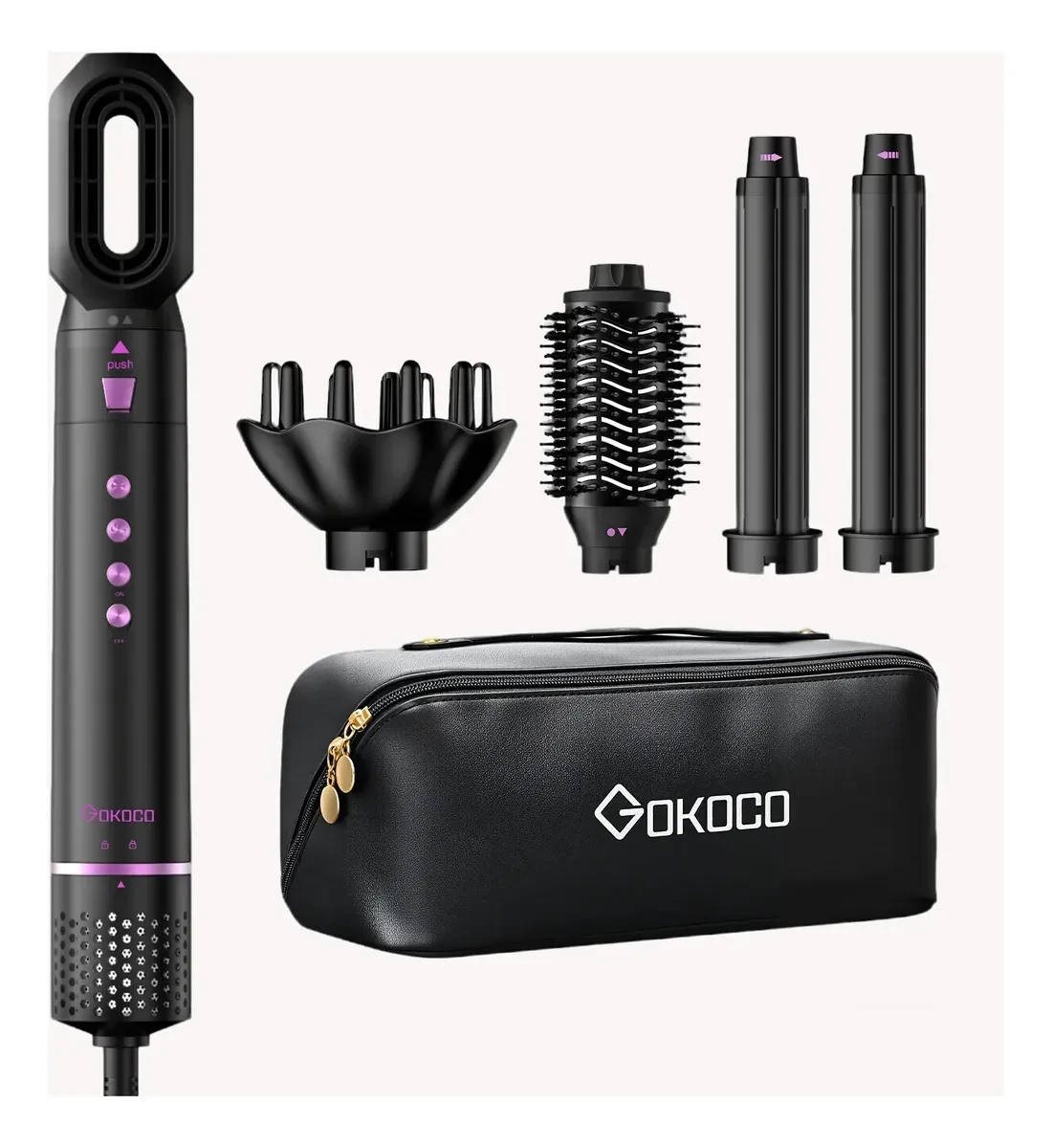 Secador De Cabelo Gd031 Com 5 Em 1 Escova Hot Air Styler Secador De Cabelo Gd031 Com 5 Em 1 Escova Hot Air Styler