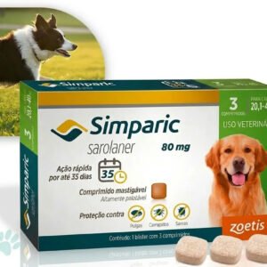 Simparic 80mg Antipulgas 20 A 40kg Zoetis 3 Comprimidos