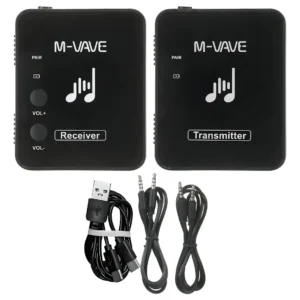 Sistema de Monitoramento In-Ear Sem Fio M-Vave WP-10 Preto 2.4GHz