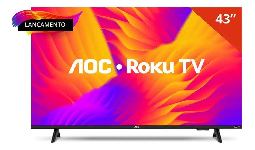 Smart Tv 43 Aoc Led Roku Full Hd Frete Grátis 43S5155/78G Smart Tv 43 Aoc Led Roku Full Hd Wi-fi 60hz Hdmi Usb 43S5155/78G