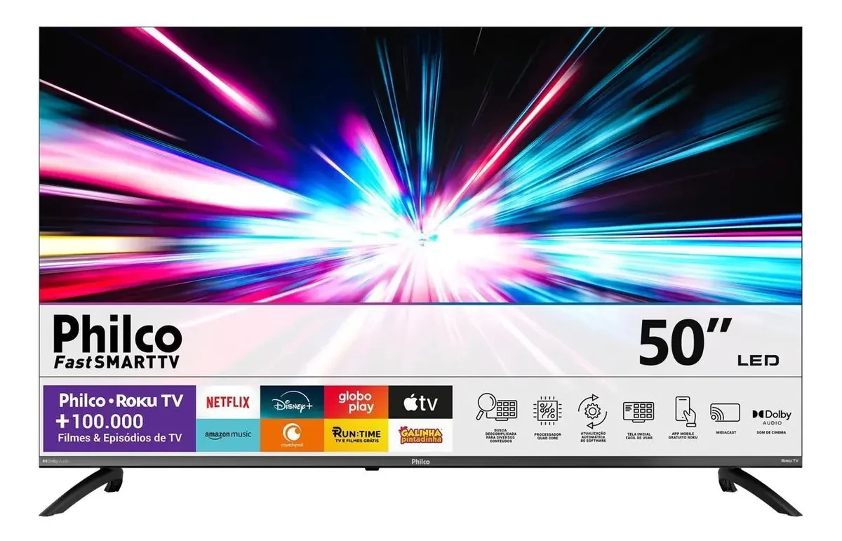 Smart Tv Philco 50 P50vik 4k Uhd Led Roku Dolby Audio Wi-fi Hdr10 110/220v Smart Tv Philco 50 P50vik 4k Uhd Led Roku Dolby Audio Wi-fi Hdr10 110/220v