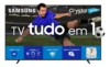 Smart TV Samsung Crystal UHD 4K 50 polegadas preta, modelo U8600f, em ambiente moderno
