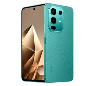 Smartphone Infinix Note 50X 5G Verde frontal e traseira