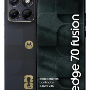 Smartphone Motorola Edge 70 Fusion 5g Fifa World Cup Collection – 256gb 24gb (8gb Ram + 16gb Ram Boost), Camera 50mp Sony Lytia 710, Tela 1.5k Extreme Amoled – Grafite Azul-marinho