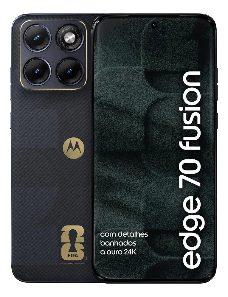 Smartphone Motorola Edge 70 Fusion 5g Fifa World Cup Collection - 256gb 24gb (8gb Ram + 16gb Ram Boost), Camera 50mp Sony Lytia 710, Tela 1.5k Extreme Amoled - Grafite Azul-marinho Smartphone Motorola Edge 70 Fusion 5g Fifa World Cup Collection - 256gb 24gb (8gb Ram + 16gb Ram Boost), Camera 50mp Sony Lytia 710, Tela 1.5k Extreme Amoled - Grafite Azul-marinho