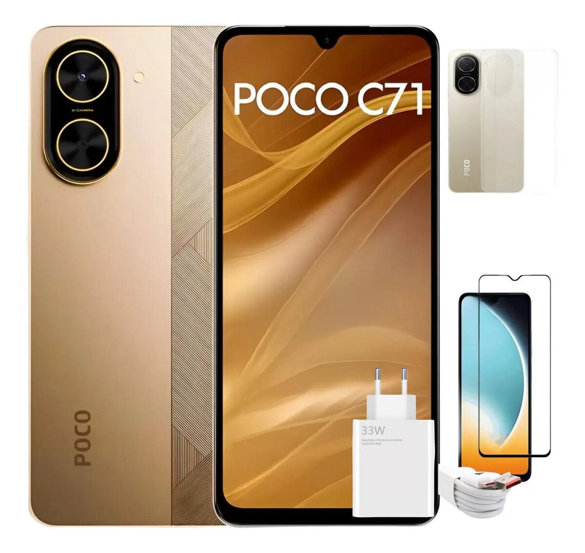 Smartphone Xiaomi Poco C71 Frete Grátis 128GB Dual Sim Smartphone Xiaomi Poco C71 Dual Sim 128GB 4GB RAM com brinde