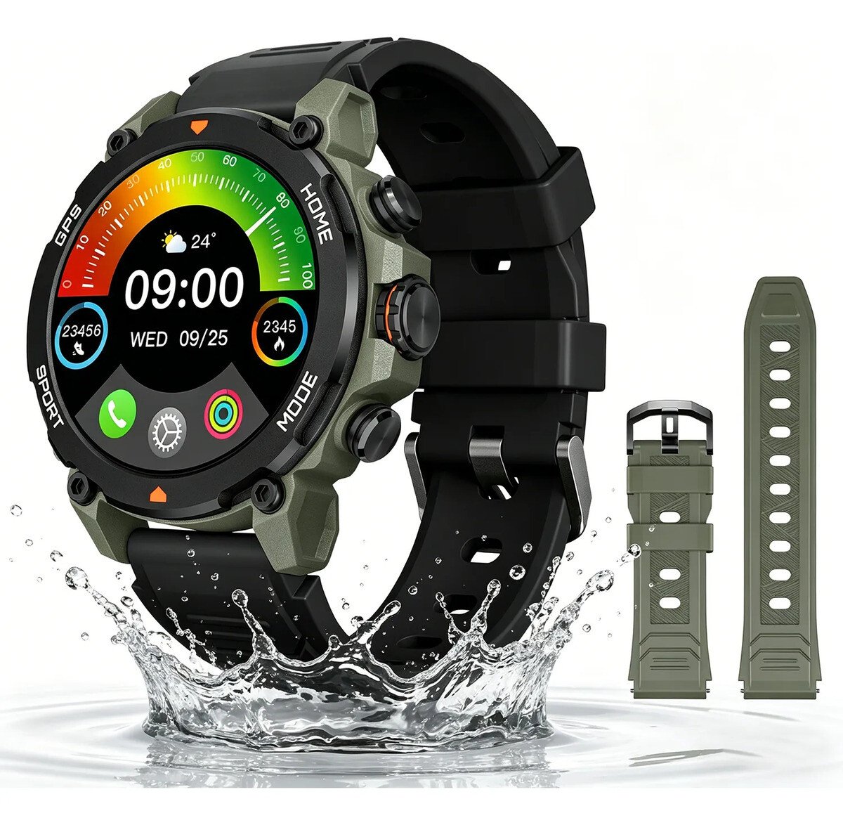Smartwatch Aurafit G6 Verde Militar Whatsapp Com 5atm E Gps Smartwatch Aurafit G6 Verde Militar Whatsapp Com 5atm E Gps