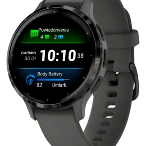 Smartwatch Garmin Venu 3s , Caixa 41mm, Tela AMOLED 1.2″, Pulseira Silicone Grafite, GPS, NFC, Wi-Fi.