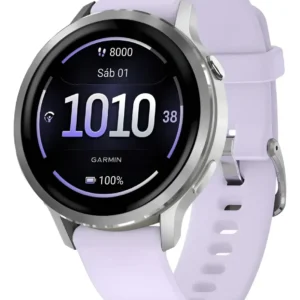 Smartwatch Gps Garmin Venu 4 Prata E Pulseira Lavanda 41mm Prateado Roxo
