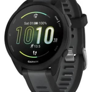 Smartwatch Relógio Garmin Forerunner 165 43mm Preto Mesh Cinza