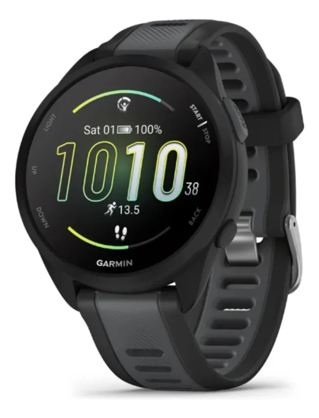 Smartwatch Relógio Garmin Forerunner 165 43mm Preto Mesh Cinza Smartwatch Relógio Garmin Forerunner 165 43mm Preto Mesh Cinza