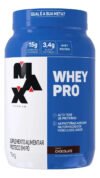 Pote de Whey Protein Sabor Chocolate Max Titanium Pro Concentrado 1kg