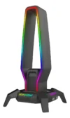 Suporte Headset Gamer Aitek RGB Hub USB 3.0 DELTA-S331 Preto