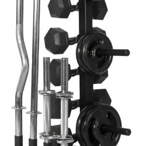 Suporte Organizador De Barra Para Estante Peso Halter MegaGym Preto