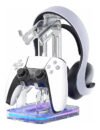 Suporte Vertical Acrílico para Controles de Videogame RGB Transparente