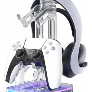 Suporte Vertical Acrílico para Controles de Videogame RGB Transparente