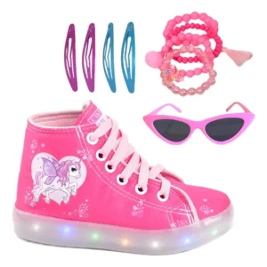 Tênis Infantil Led Club Magia com Óculos e Pulseira para meninas